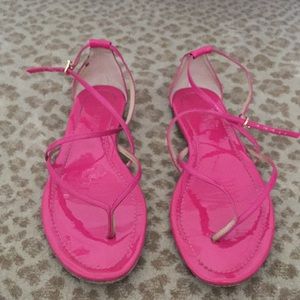 J. Crew- Audra Patent leather sandal- pink